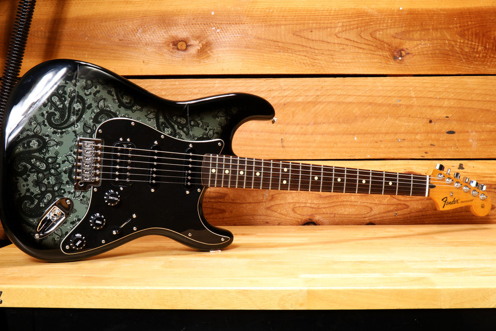 Fender FSR Black Paisley Stratocaster HSS Upgraded Noiseless PU
