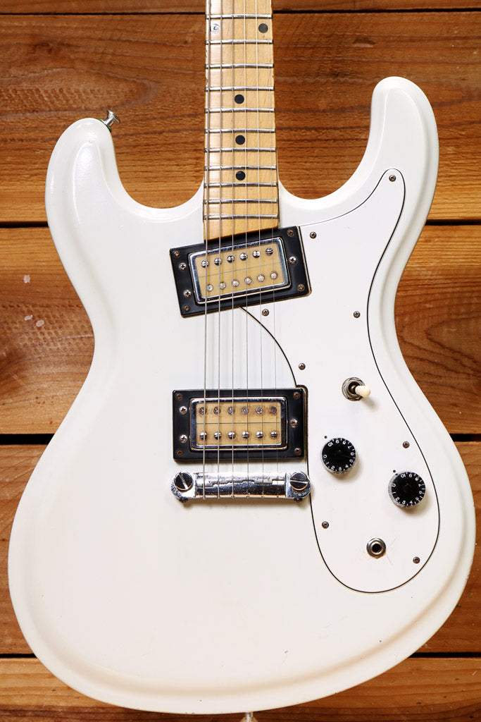 Univox Hi-Flier Phase IV 70s - White MIJ 4 Offset Guitar 32412