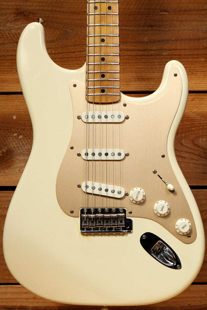 Fender 2002 Jimmie Vaughan Tex-Mex Strat MIM White Anodized Guard