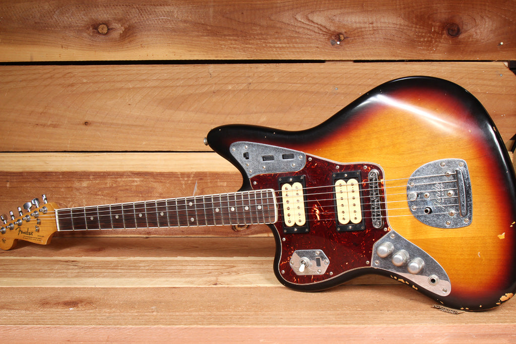 ギター Fender Jaguar Lefty Roadworn  cobain Fender Kurt Cobain Road Worn Jaguar Left-Handed | Reverb