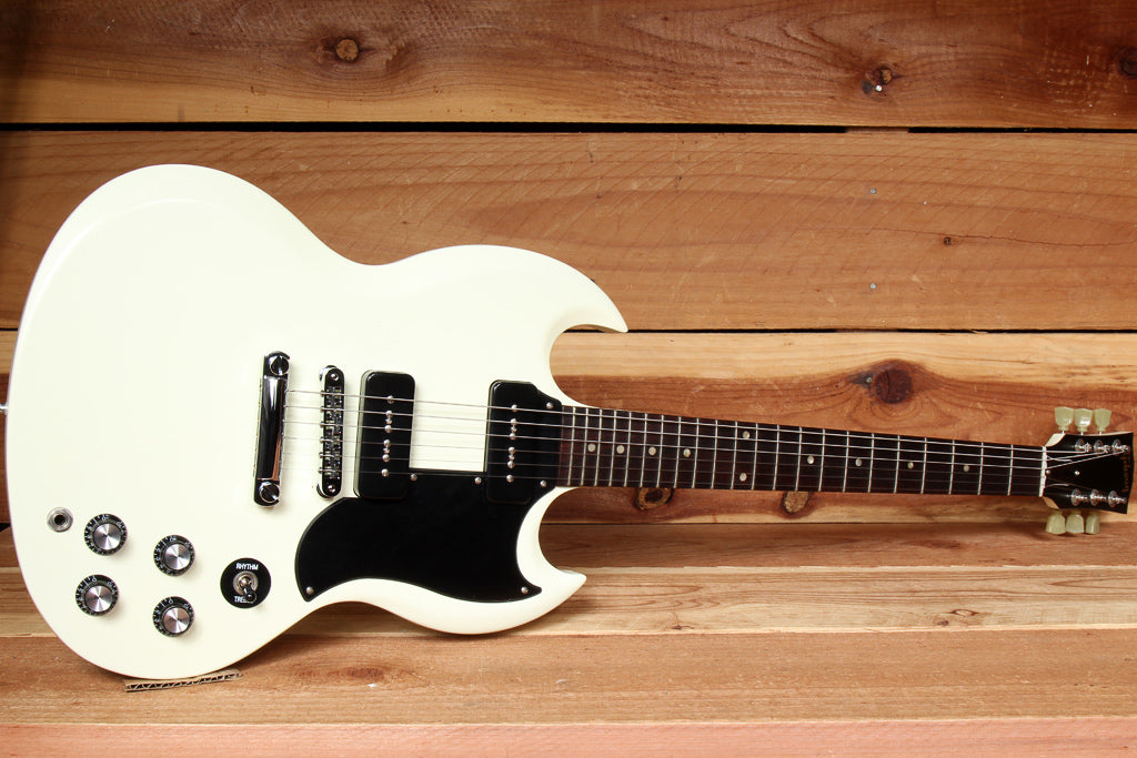 GIBSON SG SPECIAL 60s TRIBUTE WORN WHITE Satin Dual P90s +