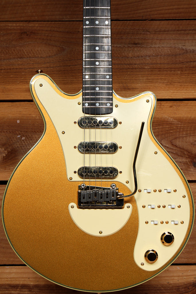 Brian May BMG Special LE Jubilee Gold Rare All Gold Hardware + Bag