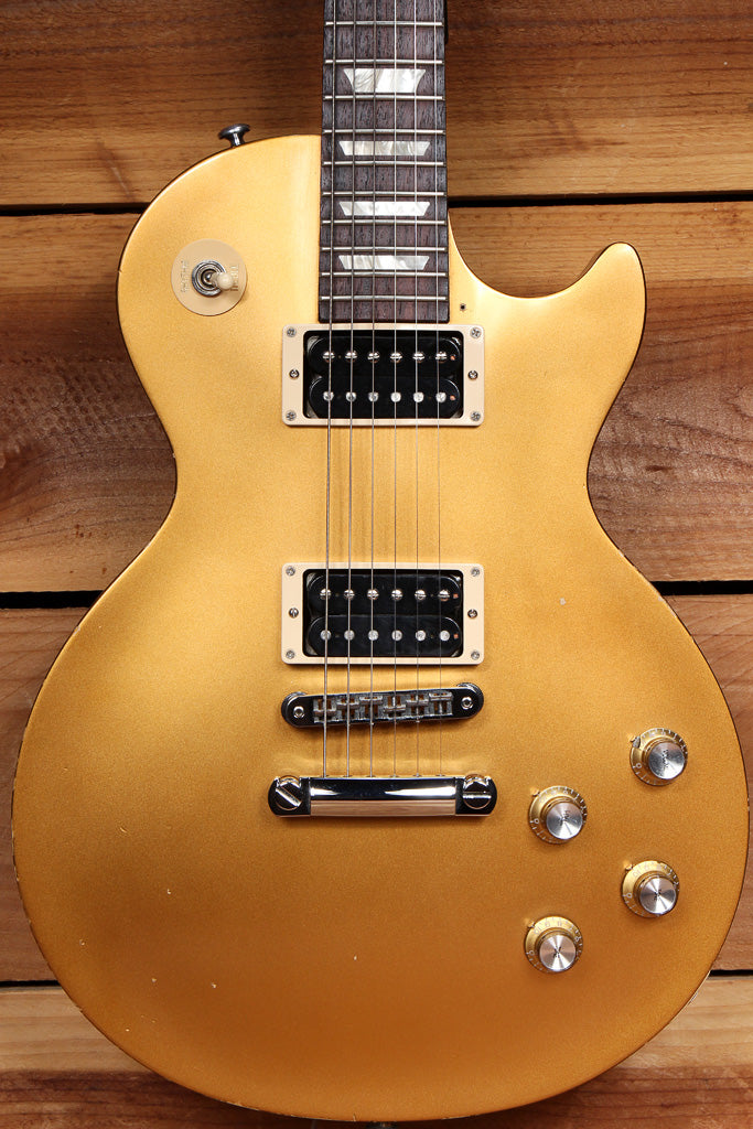 GIBSON 2016 LES PAUL 60s TRIBUTE T Goldtop Worn Satin USA Relic