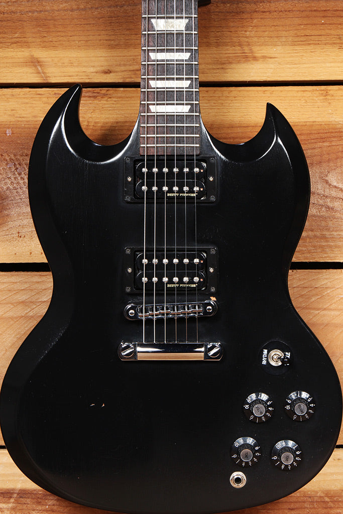 GIBSON SG SPECIAL 70s TRIBUTE T SATIN Ebony Dirty Fingers PU