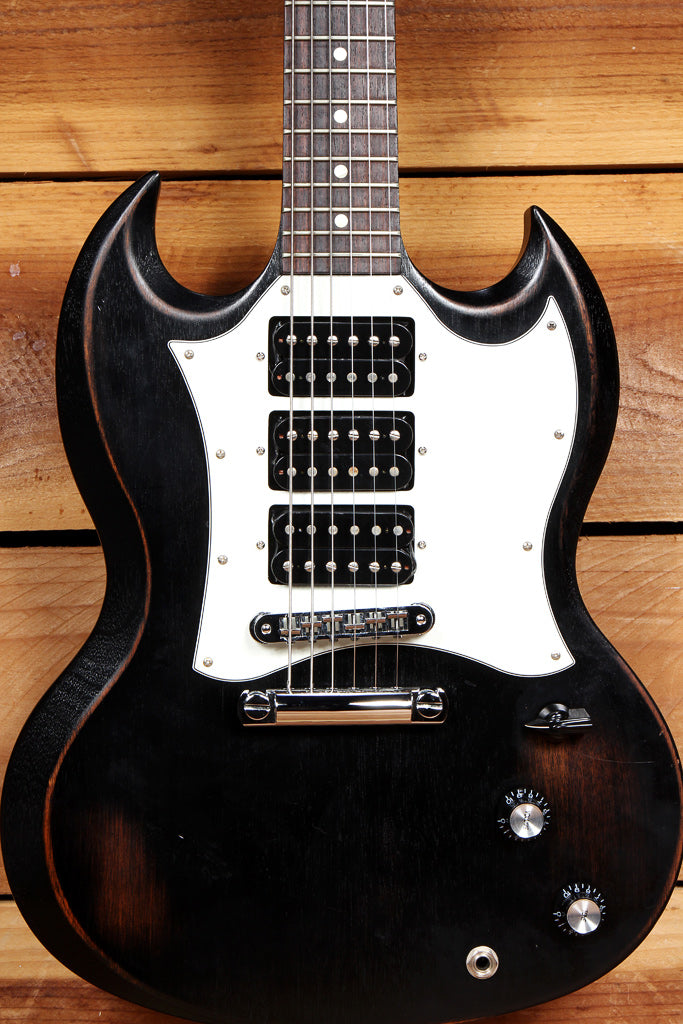 GIBSON SG3 SPECIAL FADED Black Relic 3 PICKUP 490 PU Tone Selector