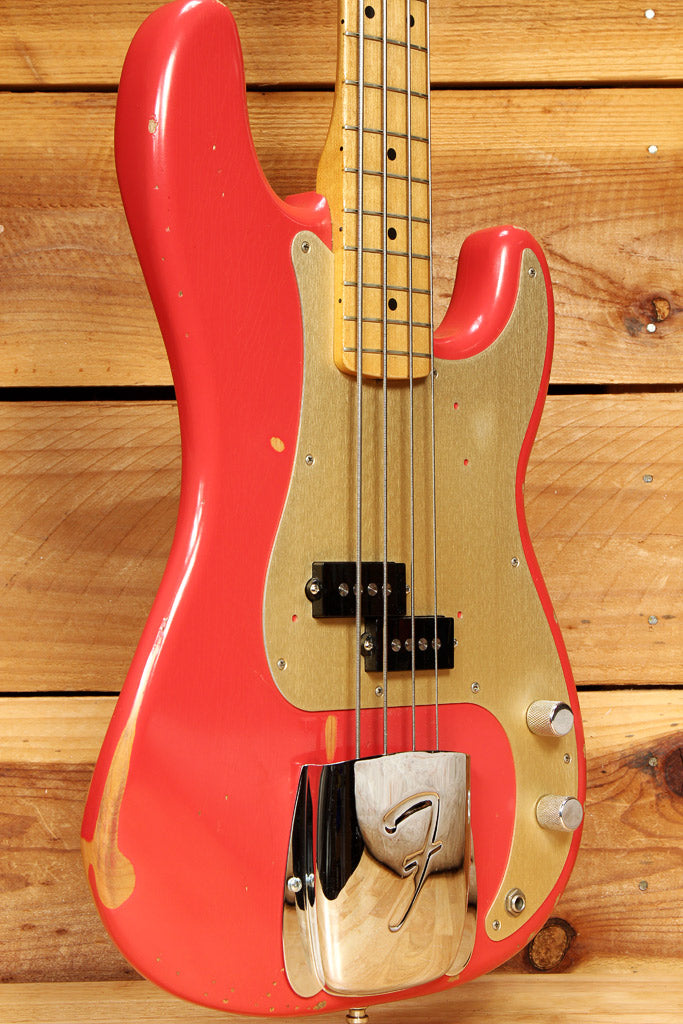 FENDER ROAD WORN 50s PRECISION BASS Fiesta Red 2015 + Ashtray Cover & Case  03884