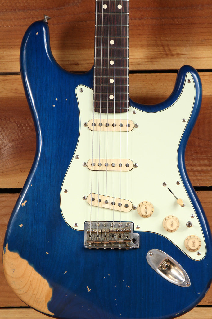 FENDER HIGHWAY ONE 1 STRATOCASTER BLUE Relic USA Nitro American STRAT MIA  3972