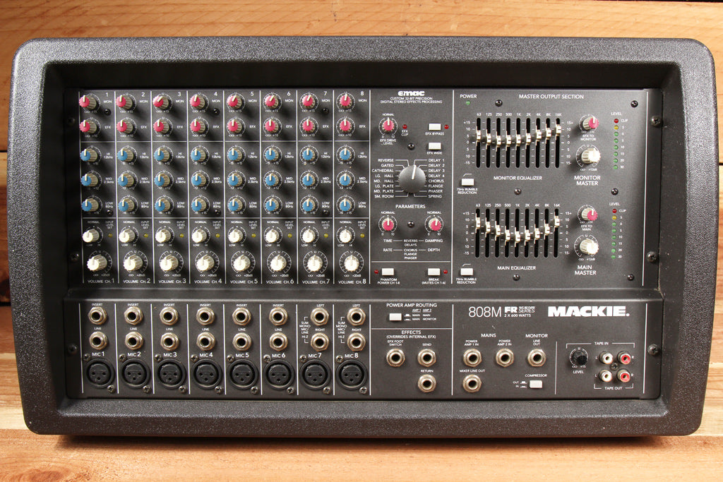 mackie 808S ミキサー Mackie 808S Powered Mixer (Stereo, 1200 Watts) | zZounds
