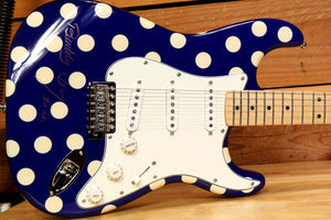 Fender Buddy Guy Signature Stratocaster SIGNED! Blue with White Polka Dots Rare! +HSC