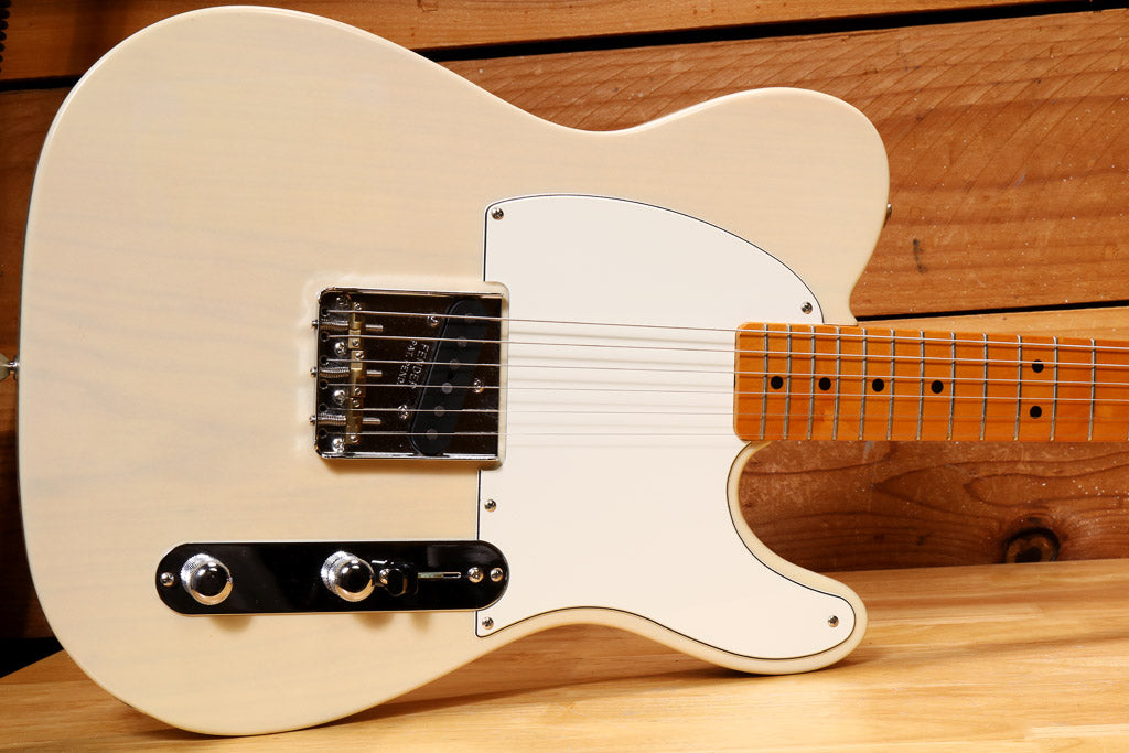 Fender Classic Series '50s Esquire White Blonde Compensated Tele Saddles + Bag Clean! 87336