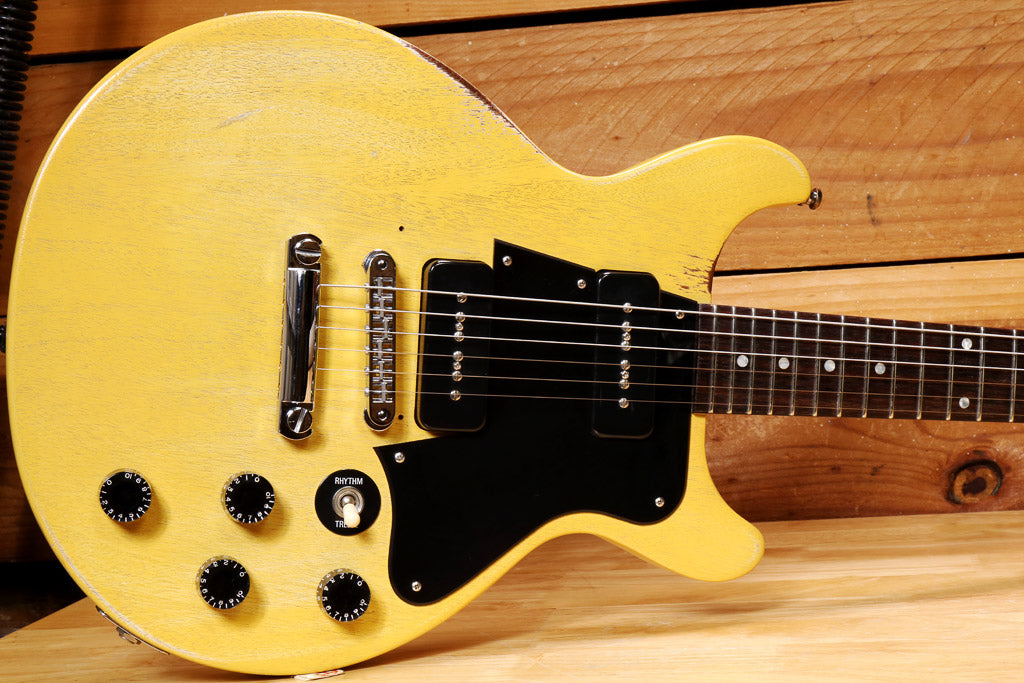 2003 Gibson Les Paul Double Cut DC Faded TV Yellow - Minor Repair + HSC 63321