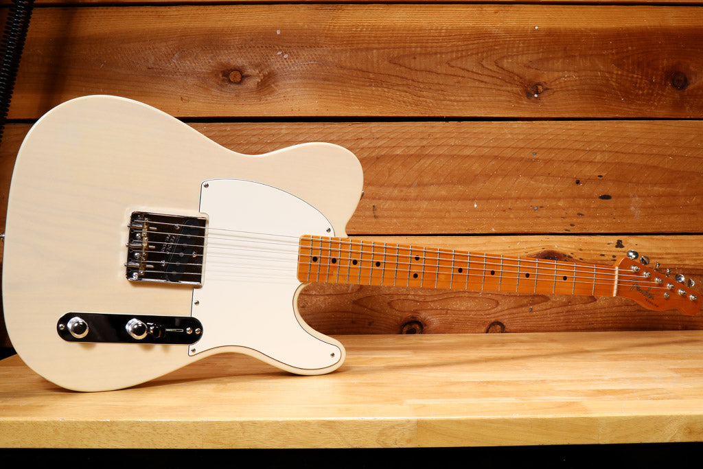 Fender Classic Series '50s Esquire White Blonde Compensated Tele Saddles + Bag Clean! 87336