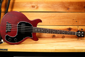GIBSON 2021 Les Paul Junior Tribute DC Bass Worn Cherry Short Scale + Bag USA 10077