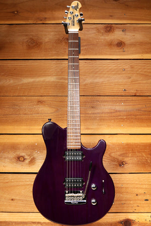 Ernie Ball Music Man 1999 Axis Sport HH Tremolo Trans Purple + G&G Hard Case 05420