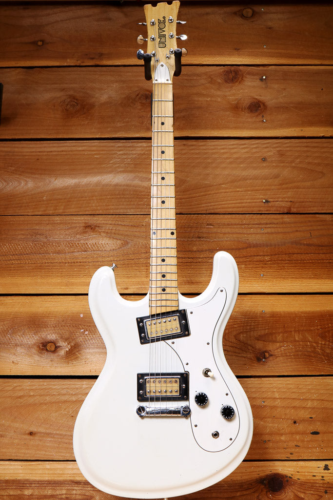 Univox Hi-Flier Phase IV 70s - White MIJ 4 Offset Guitar 32412