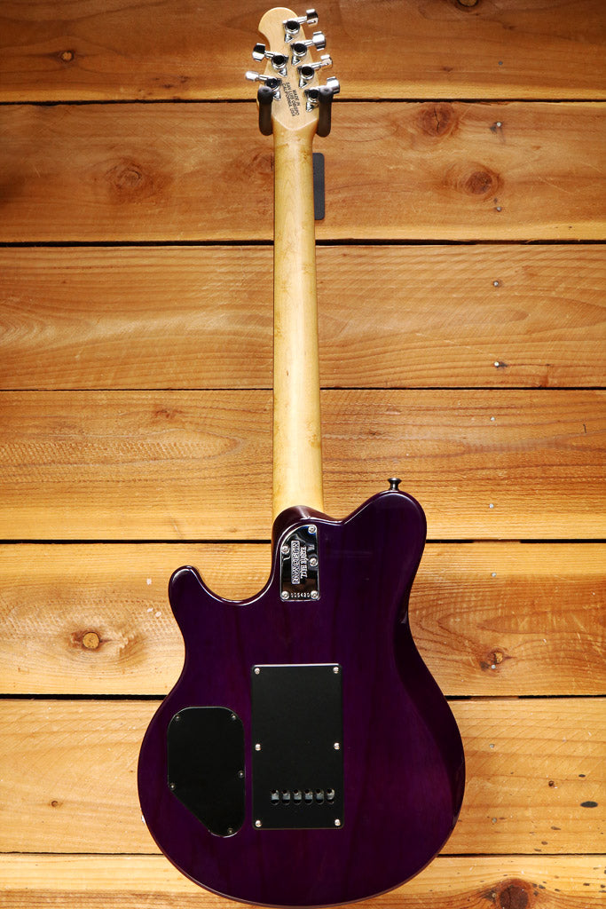 Ernie Ball Music Man 1999 Axis Sport HH Tremolo Trans Purple + G&G Hard Case 05420