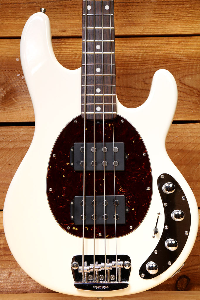 Ernie Ball Music Man StingRay SLO Special HH 4 String White w/OHSC 78813