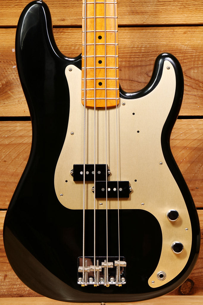 Fender Classic Series 50s LACQUER Precision Bass Black/Gold NITRO! +Case 24306