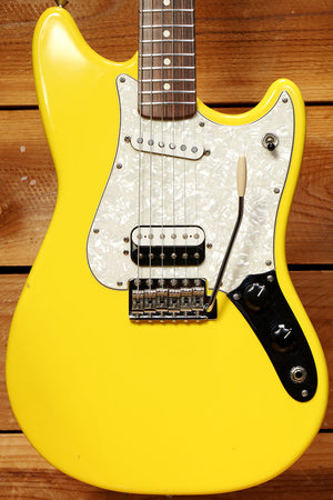 Fender 2002 Deluxe Series Cyclone MIM Graffiti Yellow Atomic Humbucker Bag 59907