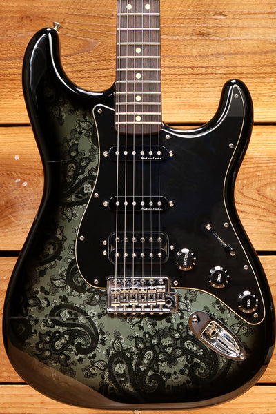 Fender FSR Black Paisley Stratocaster HSS Upgraded Noiseless PU