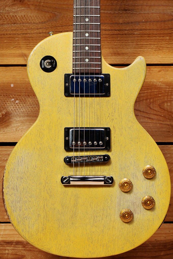 Gibson 2002 Les Paul Junior Special Humbuckers Faded TV Yellow USA Relic 82550