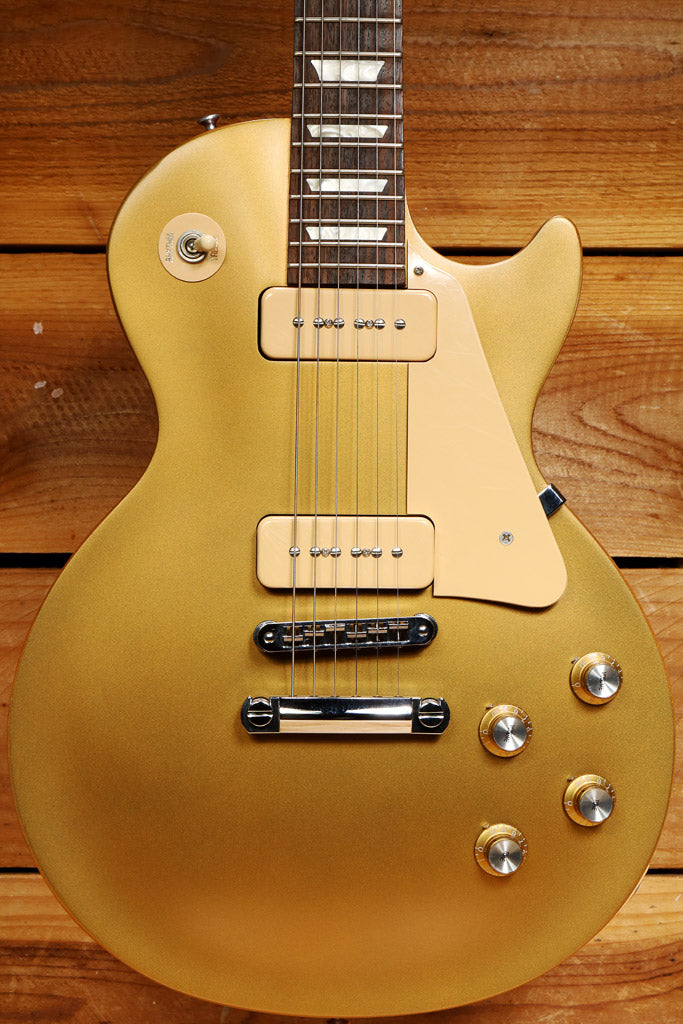 Gibson Les Paul 60s Tribute P90 Goldtop Relic Look + Bag VIDEO! 11530