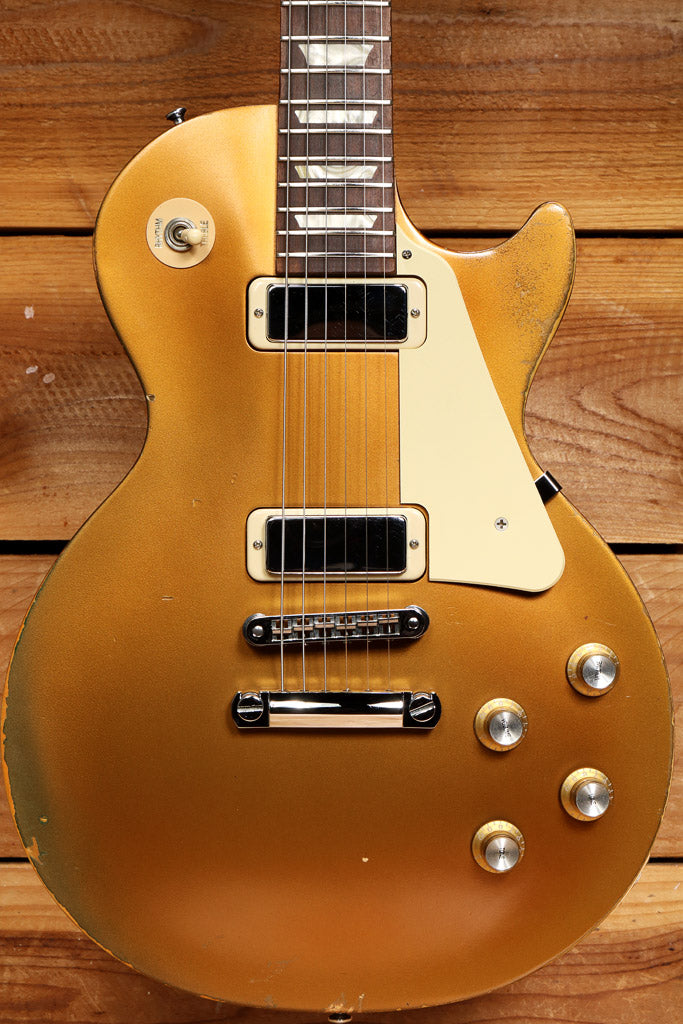 Gibson Les Paul 70s Tribute Goldtop Real RELIC w/ Greening & Mini-HBs 21352