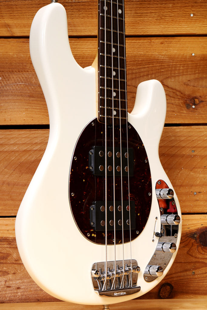 Ernie Ball Music Man StingRay SLO Special HH 4 String White w/OHSC 78813