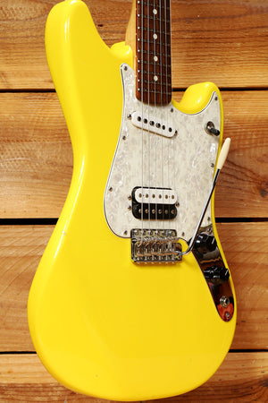 Fender 2002 Deluxe Series Cyclone MIM Graffiti Yellow Atomic Humbucker Bag 59907