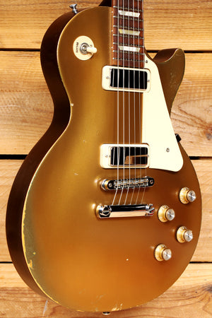 Gibson Les Paul 70s Tribute Goldtop Real RELIC w/ Greening & Mini-HBs 21352