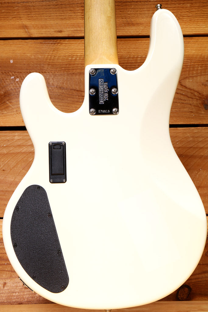Ernie Ball Music Man StingRay SLO Special HH 4 String White w/OHSC 78813