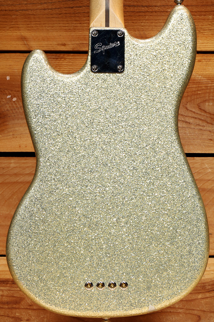 Fender Mikey Way Short Scale Mustang Bass Mint! Silver Flake + GT Stripe 11882