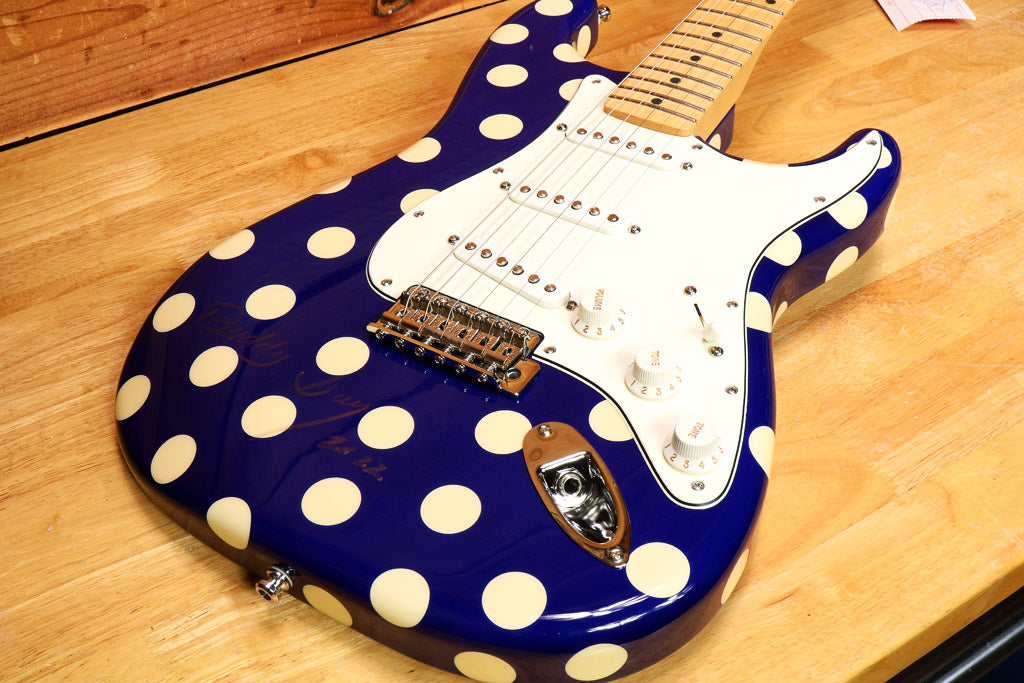 Fender Buddy Guy Signature Stratocaster SIGNED! Blue with White Polka Dots Rare! +HSC