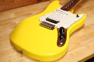 Fender 2002 Deluxe Series Cyclone MIM Graffiti Yellow Atomic Humbucker Bag 59907