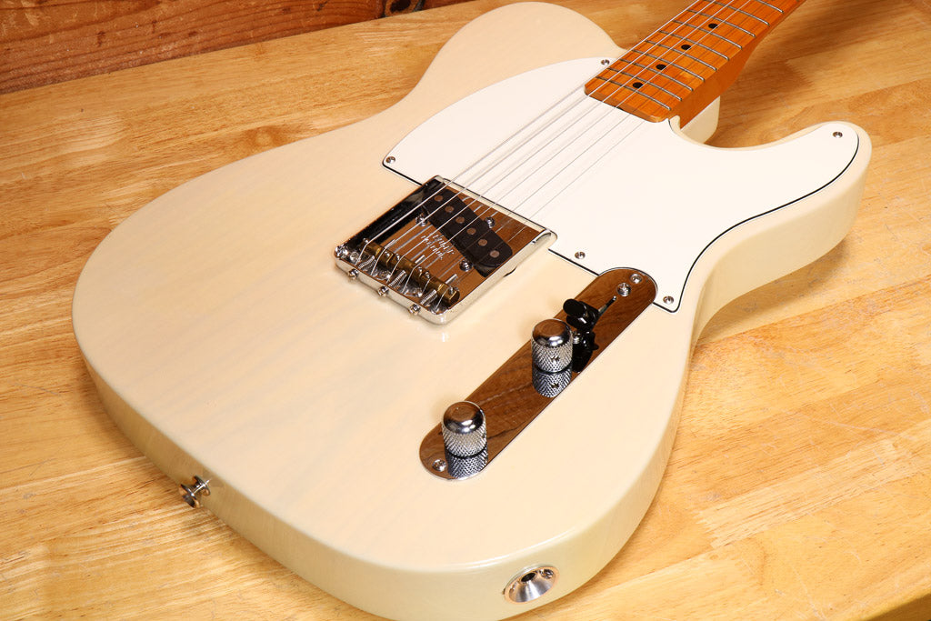 Fender Classic Series '50s Esquire White Blonde Compensated Tele Saddles + Bag Clean! 87336