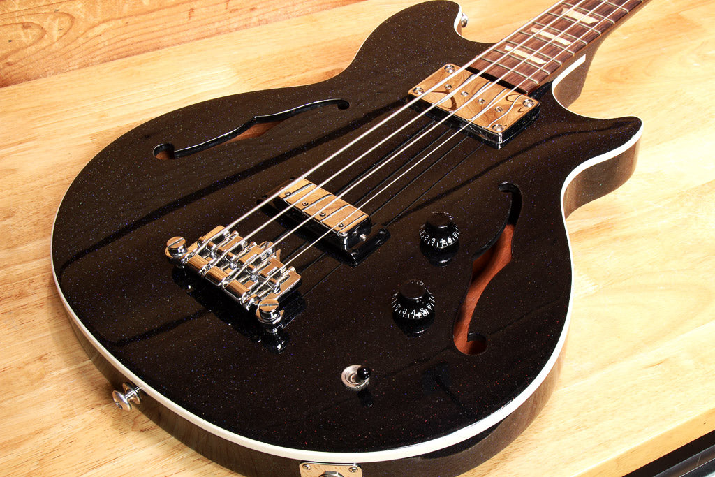 Gibson 2014 Midtown Signature Bass Graphite Sparkle Semi-Hollow Body 09544