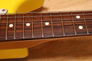 Fender 2002 Deluxe Series Cyclone MIM Graffiti Yellow Atomic Humbucker Bag 59907