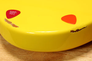 Fender 2002 Deluxe Series Cyclone MIM Graffiti Yellow Atomic Humbucker Bag 59907