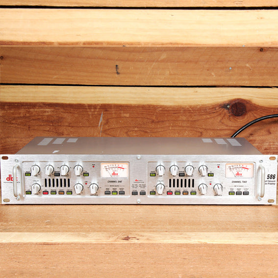 dbx 586 DUAL VACUUM TUBE PREAMP Stereo Pre-Amp & Parametric EQ VU