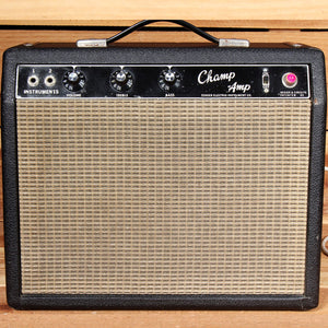 FENDER CHAMP 1964-65 Pre-CBS Vintage Blackface Clean AA764 60s Amp A00270