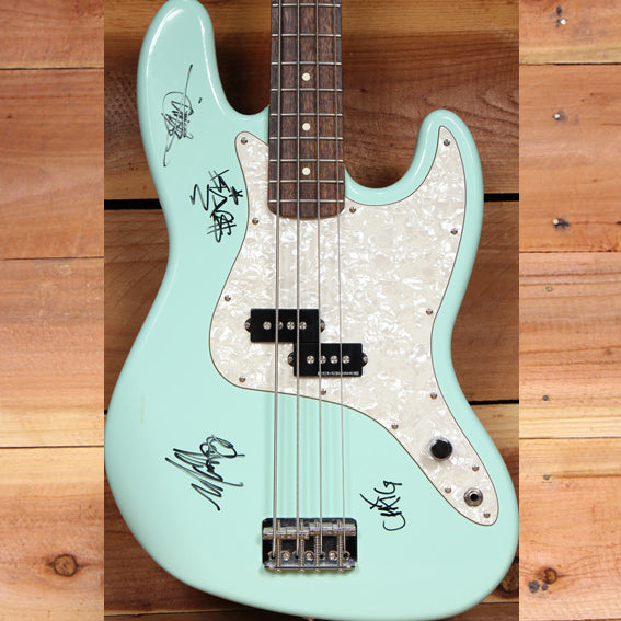 FENDER MARK HOPPUS +44 SIGNED! Daphne Blue JAZZ BASS PRECISION 52386 – Still Kickin Music
