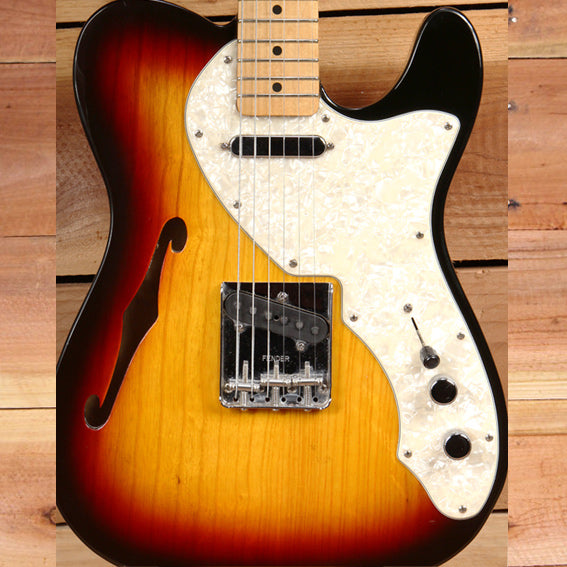 FENDER 69 TELECASTER THINLINE Semi-Hollow F-Hole 6-pound MIM Sunburst Tele!  9721