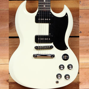 GIBSON SG SPECIAL 60s TRIBUTE WORN WHITE Satin Dual P90s +Bag Super Clean! 10678