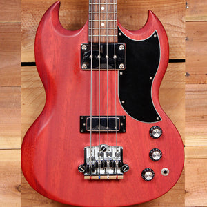 GIBSON SG BASS 2014 Cherry SHORT SCALE Upgraded Babicz Bridge! sub-7 Pound 10197