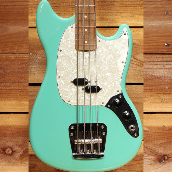 Fender Vintera 60s Mustang Bass Guitar 30" Short Scale Seafoam Green + Bag 13216