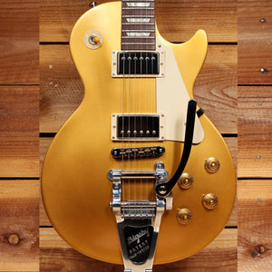 Gibson 2017 Les Paul 60s Tribute Goldtop w/ Vibramate V7 & Bigsby B5 HSC 50982