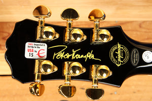 Epiphone Ltd Ed Peter Frampton Les Paul Custom PRO Mint! Black / Gold +HSC 09068