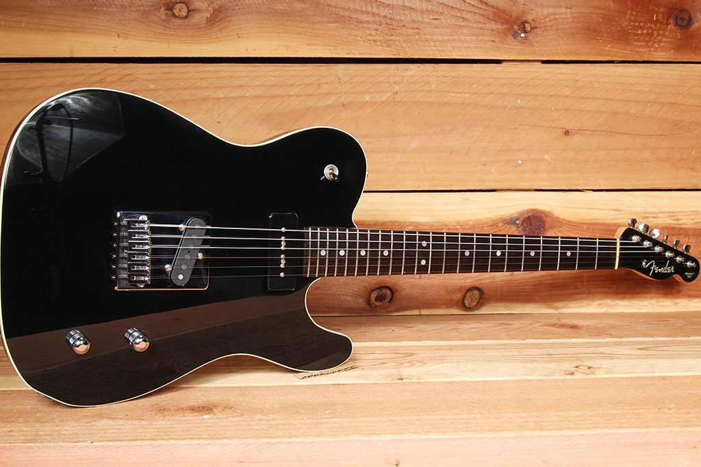 FENDER AERODYNE TELECASTER +OHSC Clean! 2004 Japan P90 Tele MIJ CIJ Black 55597