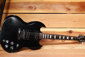 GIBSON SG SPECIAL 70s TRIBUTE T SATIN Ebony Dirty Fingers PU Killer! 30316