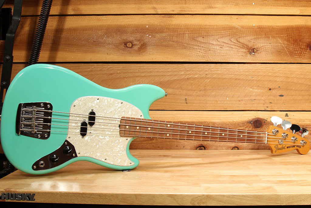 Fender Vintera 60s Mustang Bass Guitar 30" Short Scale Seafoam Green + Bag 13216